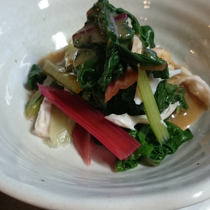 彩り菜 スイスチャード のサラダ レシピ 作り方 By Hiromu 楽天レシピ